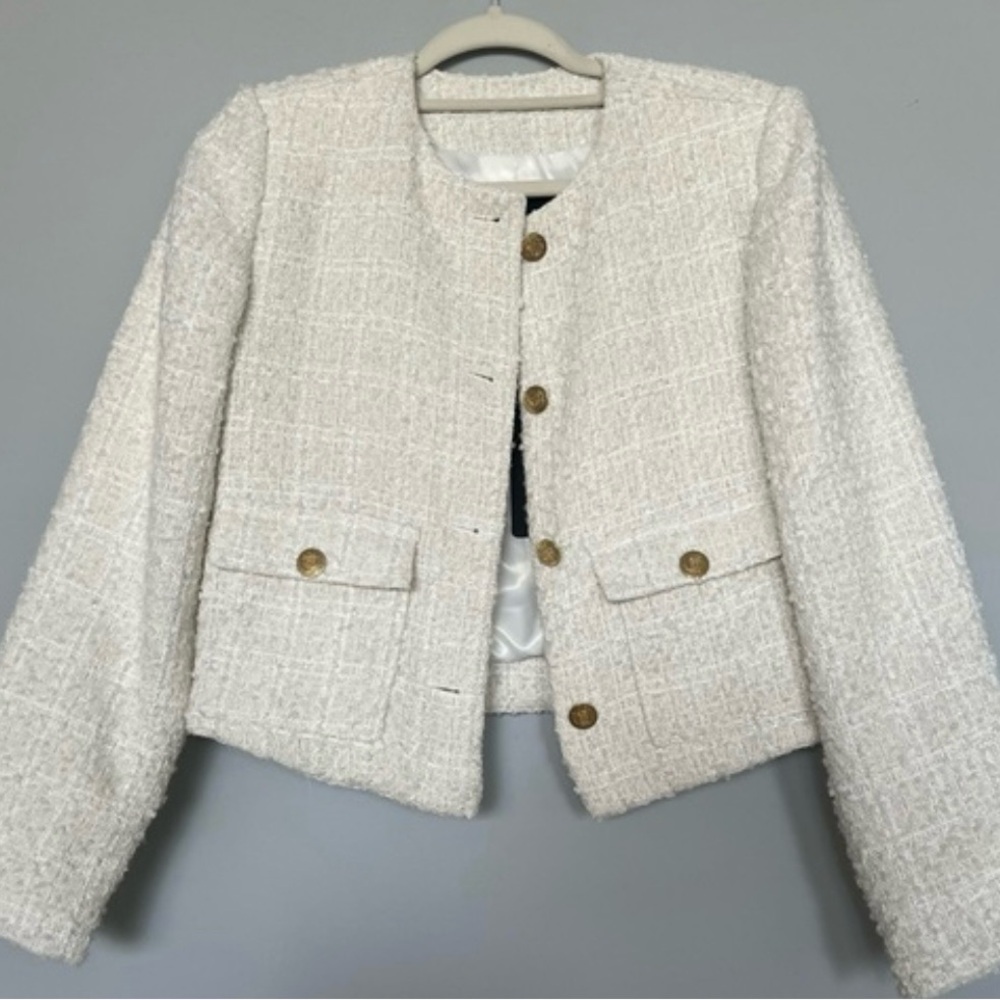 Mark Edwards Cream Tweed Jacket